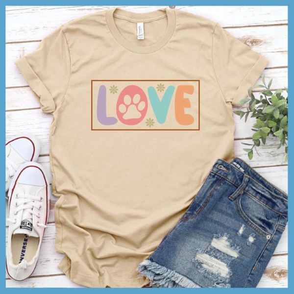 Dog Love Colored Print Version 3 T-Shirt_7143
