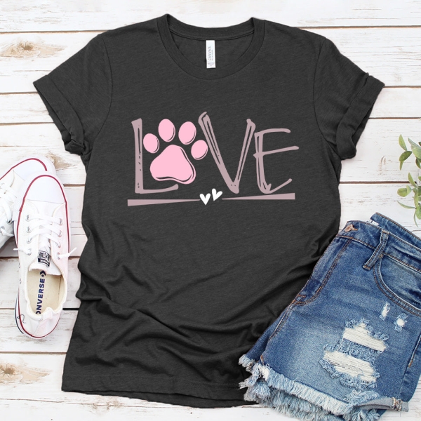 Dog Love Colored Print Version 4 T-Shirt_7471