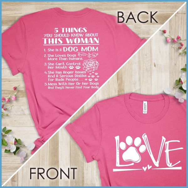 Dog Love, Proud Dog Mom Version 1 T-Shirt_4304