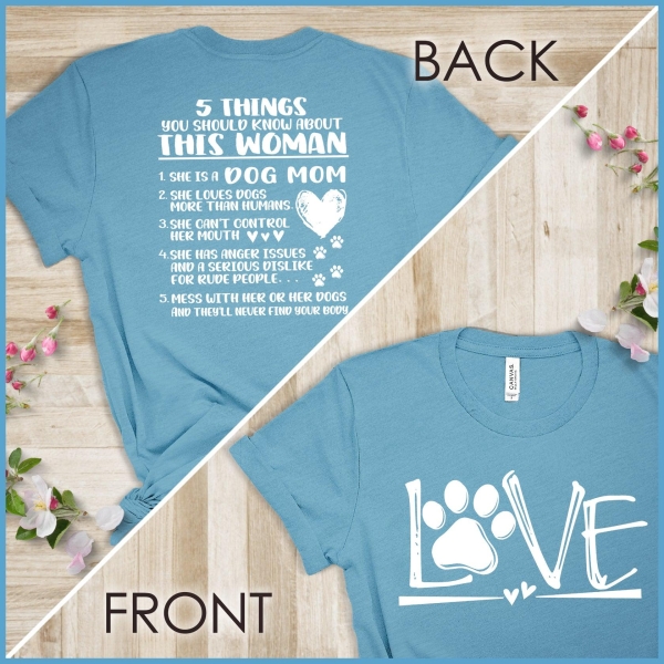 Dog Love, Proud Dog Mom Version 2 T-Shirt_7912