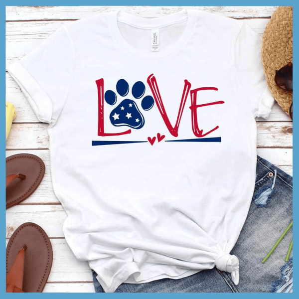 Dog Love Colored Print Version 2 T-Shirt_6790