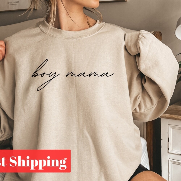 Boy Mama Sweatshirt and Hoodie, Mothers Day, Gift for Mom, Mama Sweatshirt, Mom Crewneck, Gift for Her, Birthday Gift for Mom