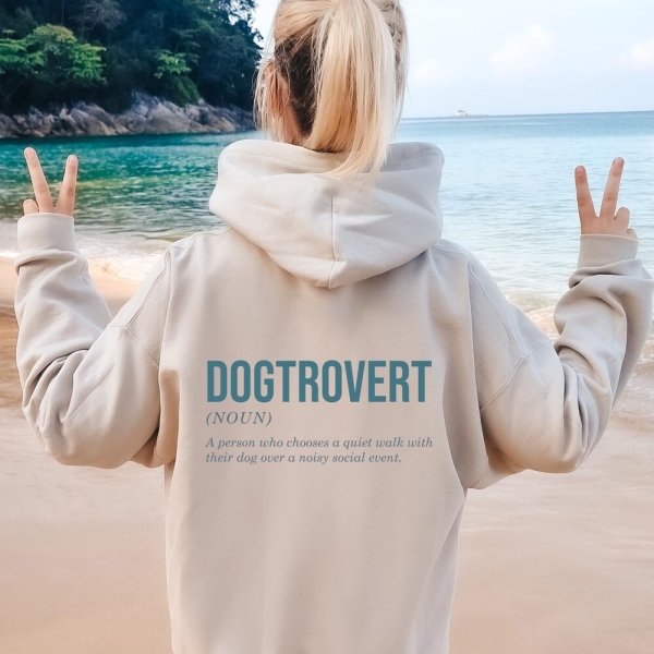 Dogtrovert Hoodie, Dog Owner Shirt, Dog Mom Sweatshirt For Women, Pet Lover Sweater, Pet Owner Tee, Dog Lover Gift, Gift For Mom